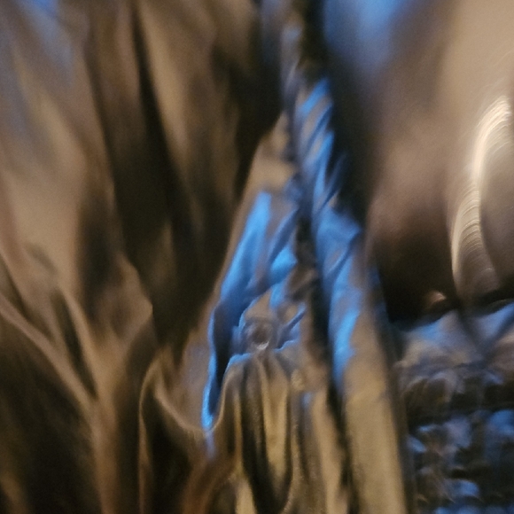 Zara Black Glossy Puffer Coat with High Collar - Picture 9 of 9